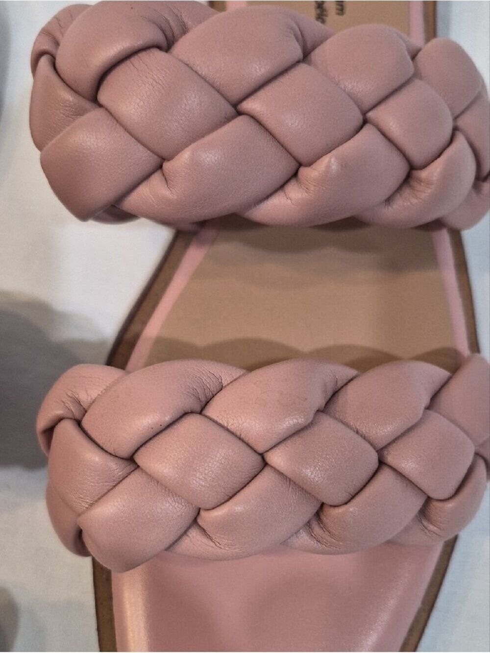 Time and Tru Braided Double-Strap Slide Sandals in Blush Pink - Picture 4 of 9